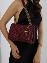 Danson 26 Small Flap Sling Bag Wine