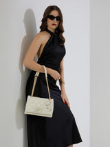 Danson 26 Small Flap Sling Bag Off White