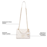 Danson 26 Small Flap Sling Bag Off White