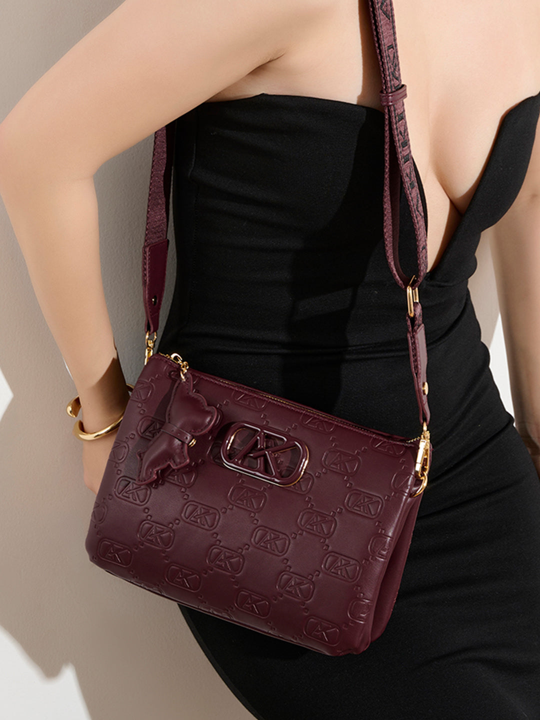 Purely 25 Medium Sling Bag Maroon 
