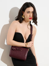 Purely 25 Medium Sling Bag Maroon 