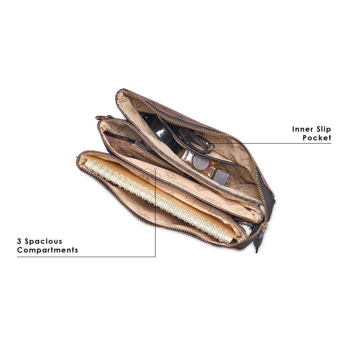 Purely 25 Medium Sling Bag  Brown