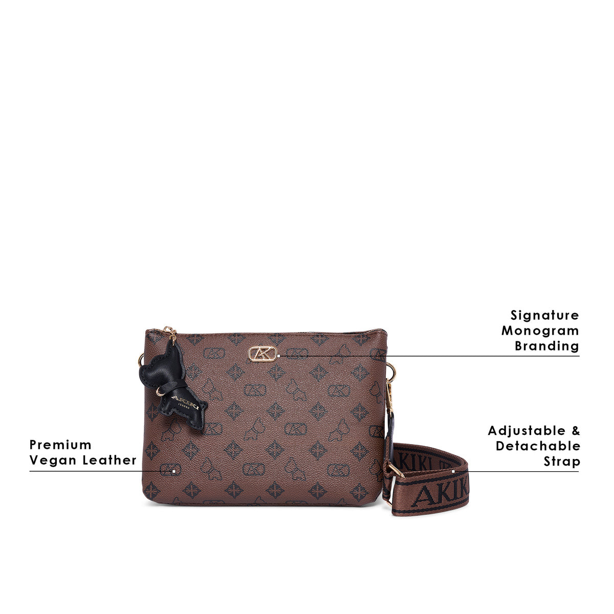 Purely 25 Medium Sling Bag  Brown