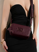 Kew 22 Box Small Sling Bag Maroon 