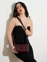 Kew 22 Box Small Sling Bag Maroon 