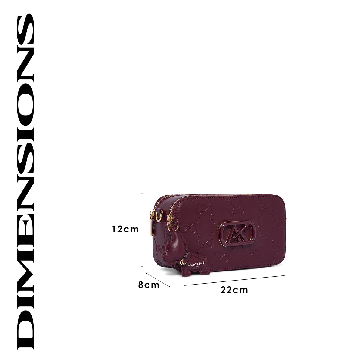 Kew 22 Box Small Sling Bag Maroon 