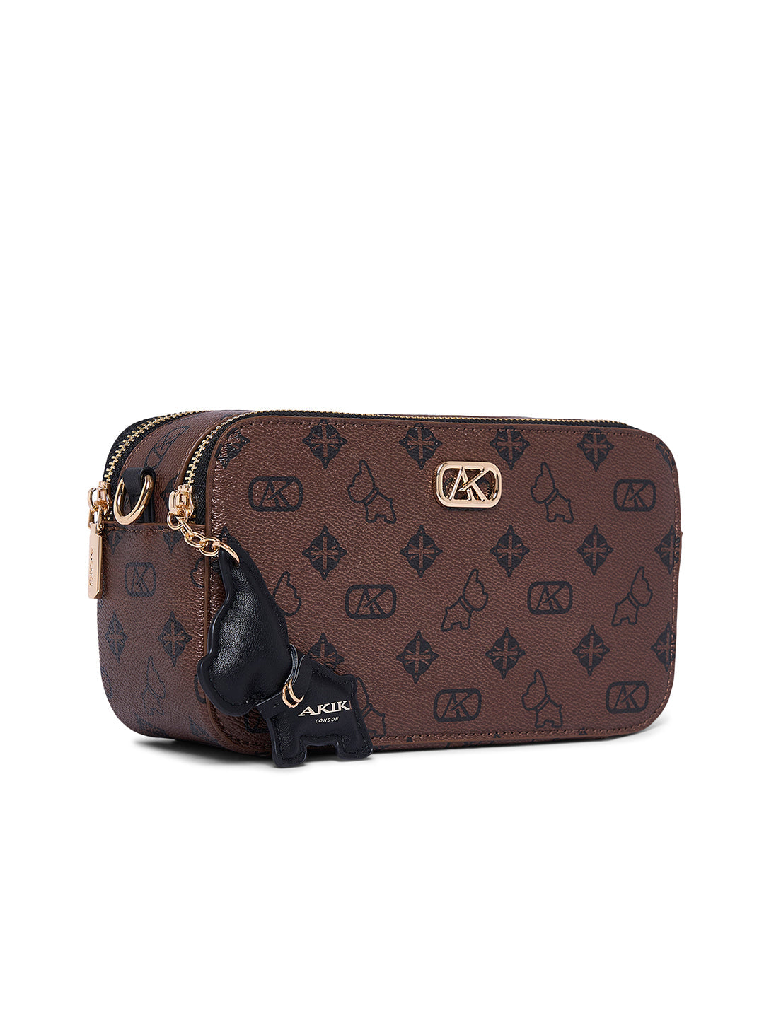 Kew 22 Box Small Sling Bag  Brown