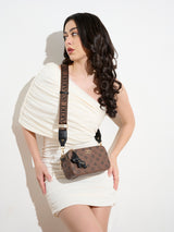 Kew 22 Box Small Sling Bag  Brown