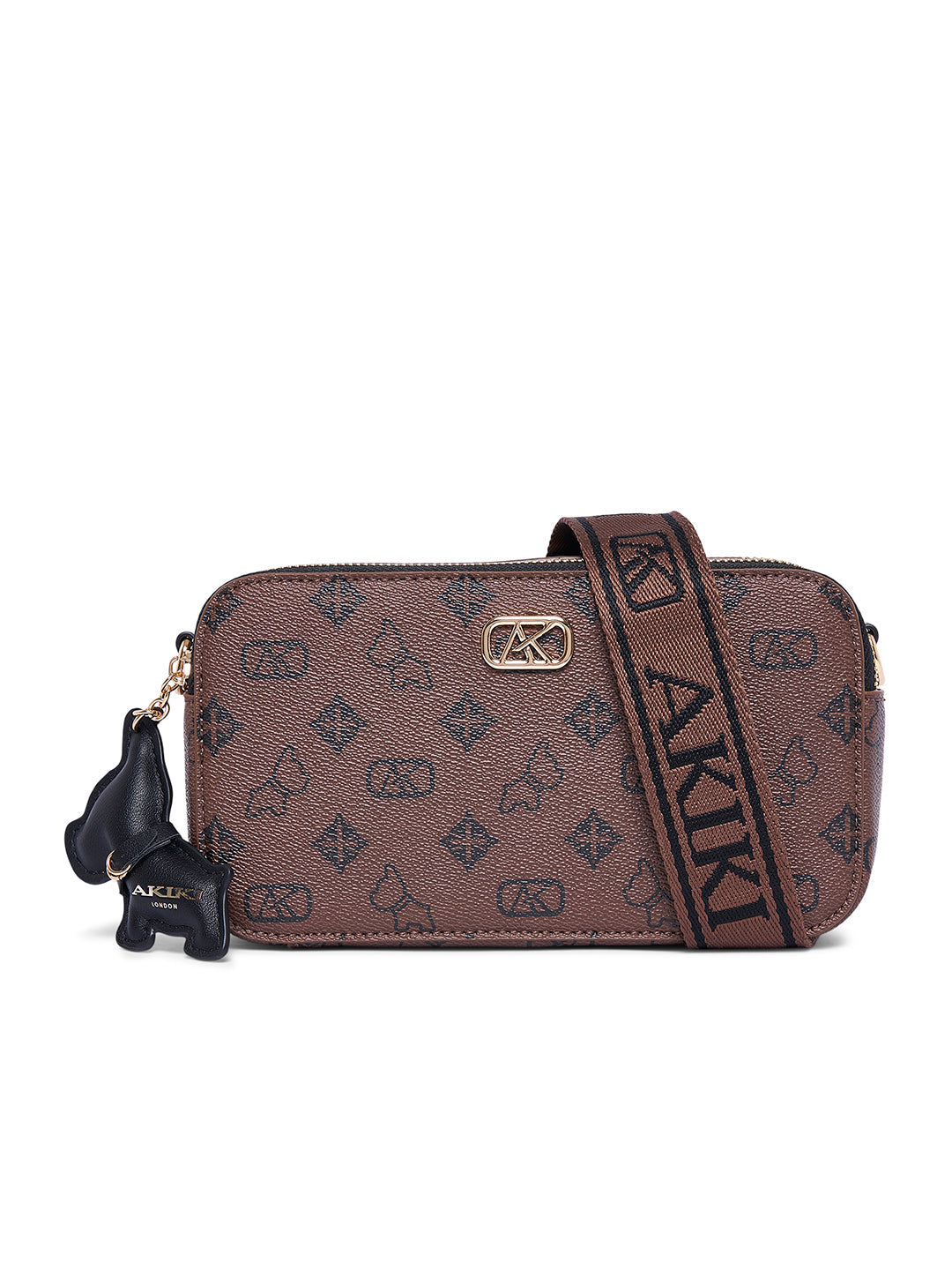 Kew 22 Box Small Sling Bag  Brown