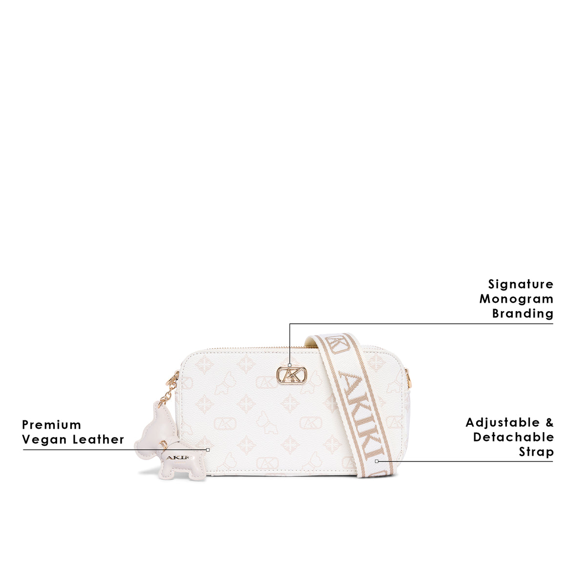 Kew 22 Box Small Sling Bag Off White