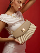 Bromley 27 Flap Small Handbag Sand