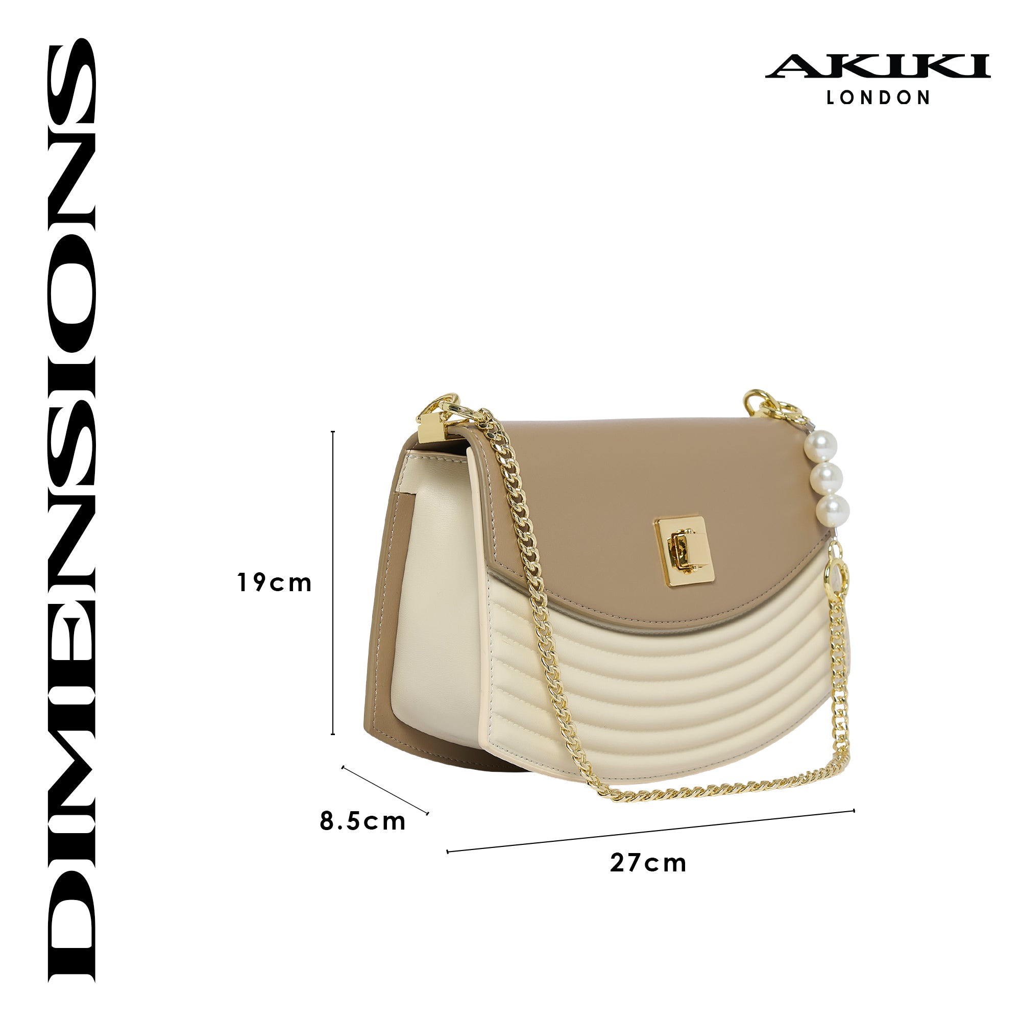 Bromley 27 Flap Small Handbag Sand