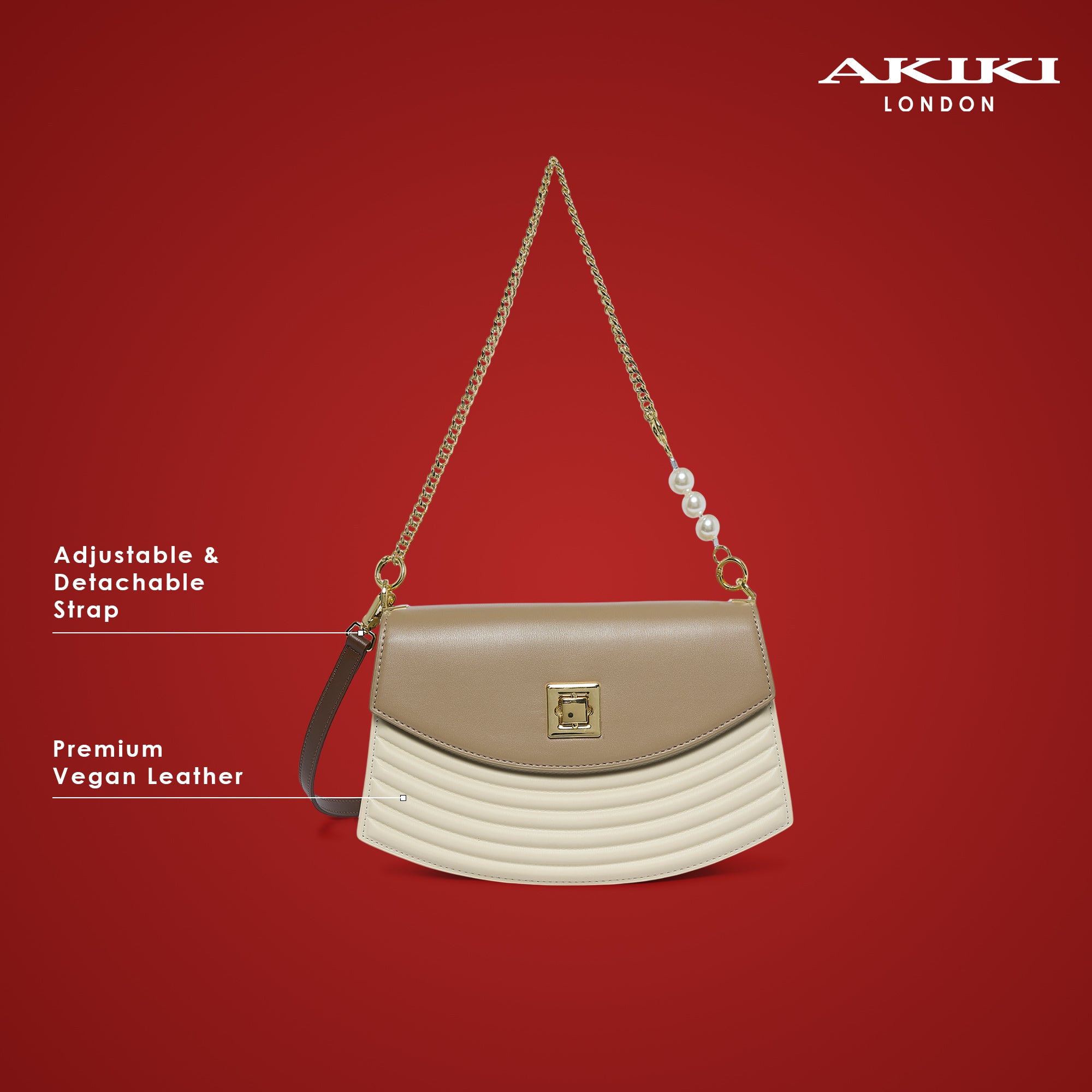 Bromley 27 Flap Small Handbag Sand