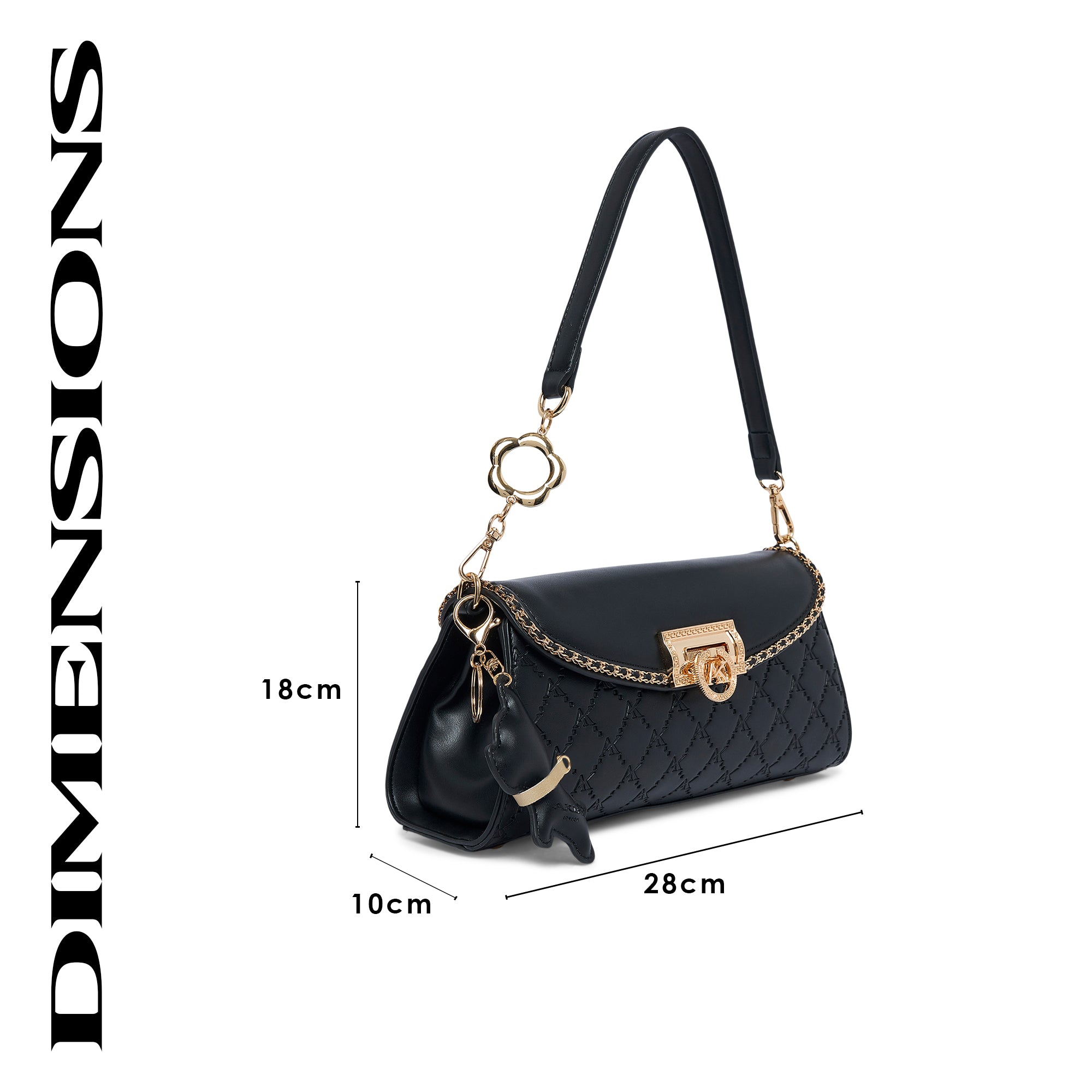 Harold 28 Flap Small Sling Bag Black