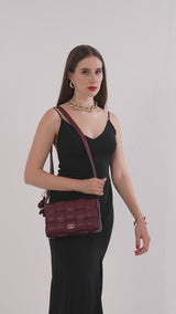 Ealing 24 Small Flap Sling Bag Wine