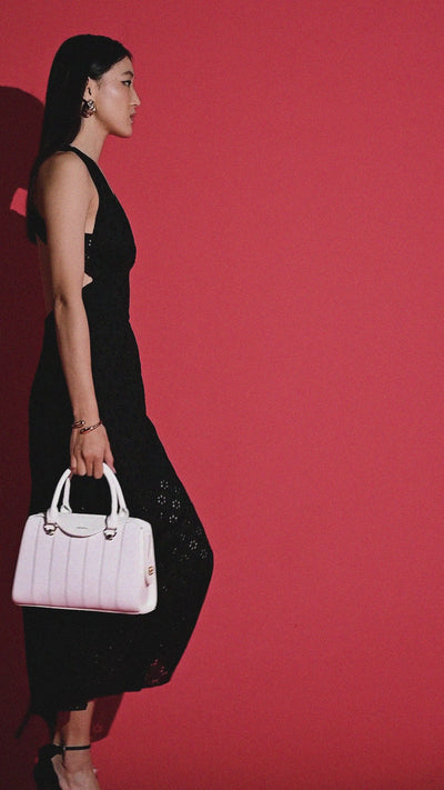 Elizabeth Medium Satchel Bag White