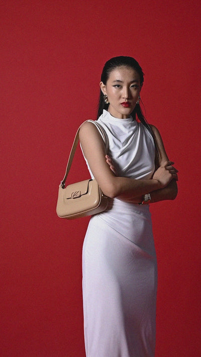 Soho Flap Small Hobo Bag Beige