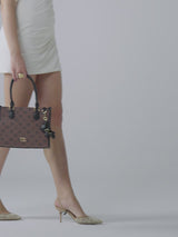 Holborn Medium Box Satchel Bag Off White