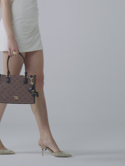 Holborn Medium Box Satchel Bag Off White