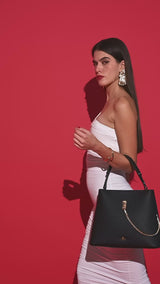 Thames 3 Compartments Large Bucket Bag Beige
