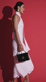 Westminster Small Satchel Bag White/Tan